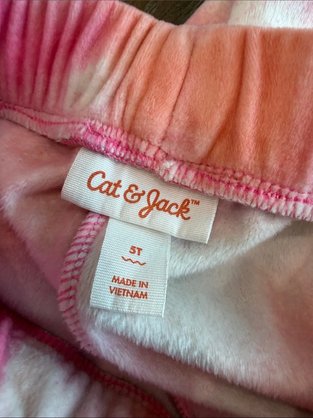 Cat & Jack Pink Tie-Dye and Cream Leopard Ruffle Pajama Set Duo